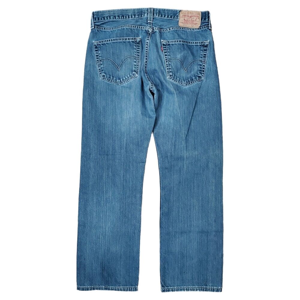 LEVI'S 501 Jeans Men 34X32 Blue Button Fly Straight Leg 005010536 Made in Mexico